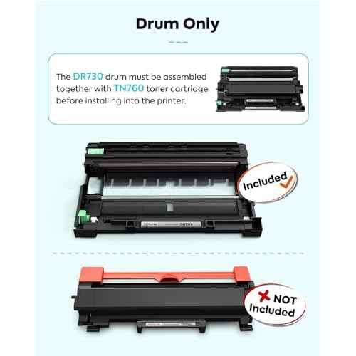 TESEN DR730 DR760 Compatible Drum Unit Replacement for Brother DR730 DR760 for HL-L2325DW HL-L2350DW HL-L2370DW HL-L2390DW HL-L2395DW MFC-L2690DW MFC-L2717DW MFC-L2750DW Printer ( Not Include Toner)