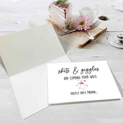 Funny Baby Shower Congrats Card for New Parents, Pregnancy Announcement Gift for Family Friends, Hilarious Newborn Hello Card