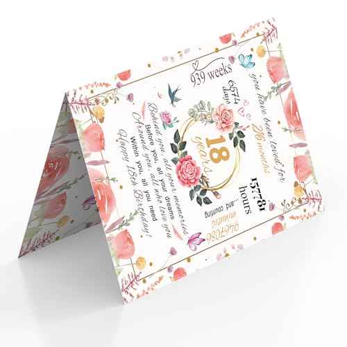 Funny 18th Birthday Card Gifts for Daughter Niece Granddaughter, Happy 18th Birthday Decorations for Girls, Best Gifts for 18 Year Old Sister