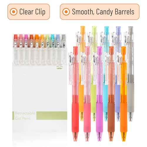 Mr. Pen- Retractable Gel Pens, 10 Pack, Candy Colors, Fast Dry, Gel Pens Fine Point 0.5mm, Retractable Pen, Cute Pen