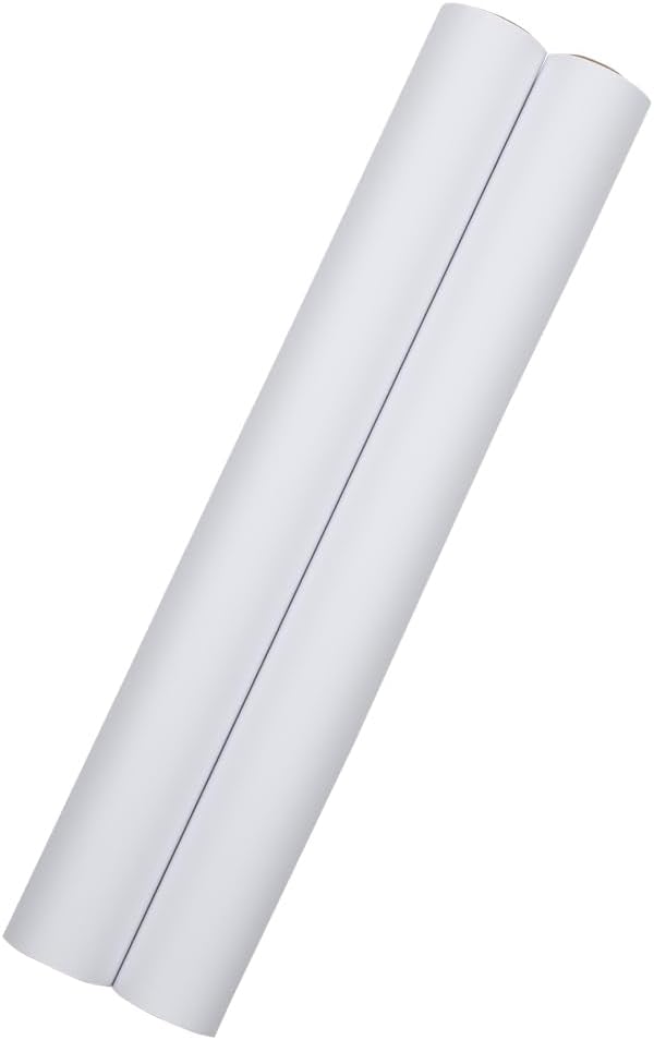 JAM Paper Gift Wrap - Matte Wrapping Paper - 52.6 Sq Ft Total (17 in x 18 Ft) - Matte White - 2 Rolls/Pack