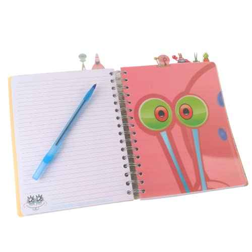 Nickelodeon Spongebob Squarepants Tab Journal Notebook, Spiral Bound, 144 Lined Pages, 8 x 7 inches
