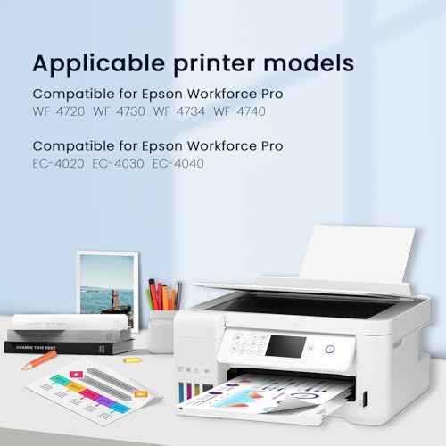 802XL 802 Ink Cartridges Remanufactured Replacement for Epson 802XL Ink Cartridges for Epson Printer Work with Workforce Pro WF-4740 WF-4730 WF-4720 WF-4734 EC-4020 EC-4030 5-Pack