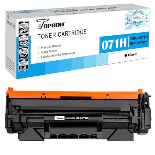 TOPRINT 071H CRG-071H CRG071H Compatible Toner Cartridge High Capacity 2500 Pages Black for Canon ImageCLASS LBP121 LBP122 LBP122dw LBP120 Series MF270 MF272 MF272dw MF273 MF273dw MF275 MF275dw Series