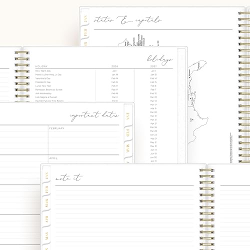 Blue Sky Life Note It 2026 Weekly and Monthly Planner Notes, January 2026 - December 2026, 8.5" x 11", Flexible Cover, Durable Twin Wire Binding, Storage Pocket, 50 Perforated Notes Sheets, Leah