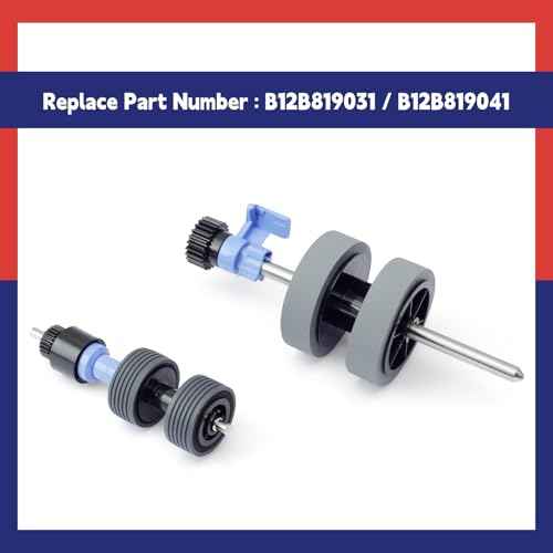 B12B819031 Scanner Exchange Roller Kit Replacement for Epson DS-530 ES-400 ES-500W ES-865 FF-680W DS-570W DS-575 DS-770 DS-780 DS-870 DS-970 DS-975 Replace B12B819041