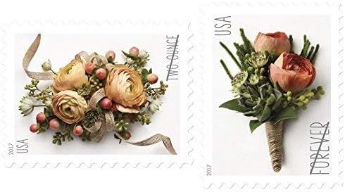 USPS Forever Stamp - Celebration Corsage & Boutonniere Combo | 1 Sheet Each