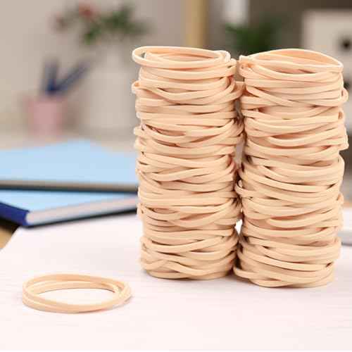 Rubber Bands Size #33 Beige 120pcs Elastic Rubber Bands for Office Supplies
