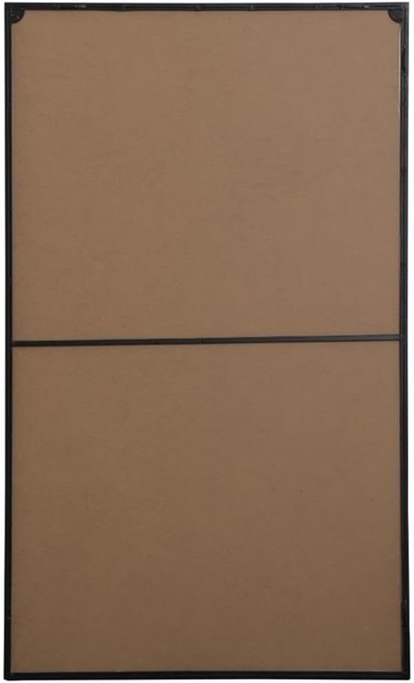 Elegant Decor Eternity 60" x 36" Contemporary Metal Frame Mirror in Black