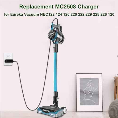 Vacuum Charger Compatible with Eureka NEC280 NEC285 NEC222 NEC122 NEC124 NEC126 NEC220 NEC229 NEC228 NEC226 NEC120 NEC101 Cordless Vacuum Cleaner Replacement MC2508A Charger