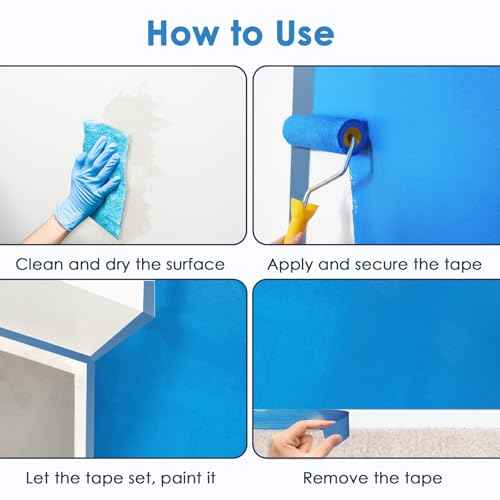 Blue Painters Tape 2 Inch Wide Bulk, 24 Roll Painting Tape Blue Masking Tape for Painting Wall DIY Edge, Paint 1.88 Inch 55 Yards X 24 Rolls 1320 Total Yards