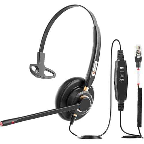 Arama Phone Headset for Cisco Landline, Noise Canceling Microphone Mute Switch Telephone Headset Compatible with Cisco IP-7821 7841 7942G 7931G 7940 7941G 7945G 7960 7961G 7962G 7965G 7975G 8811 8841