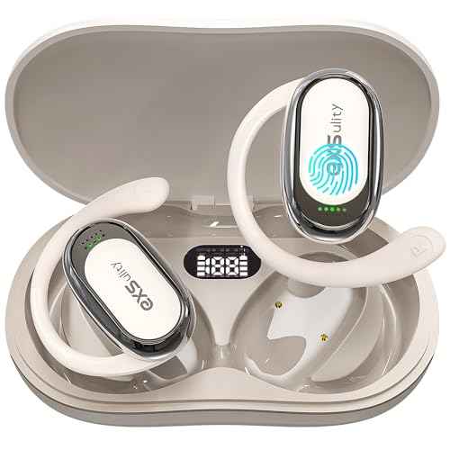 AI Real Time Language Translation Earbuds, 3-in-1 HD Sound Open-Ear Translator Earphones 144 Languages & 8 Offline & 5 Translation Modes for iOS & Android (Beige)
