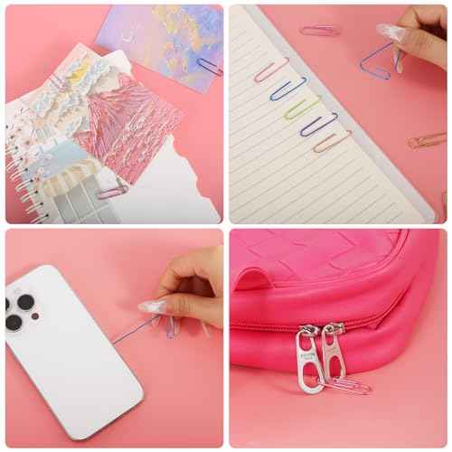 Ufmarine Colored Paper Clips, 480 Pcs Medium Paper Clips 1.3 inch for Office