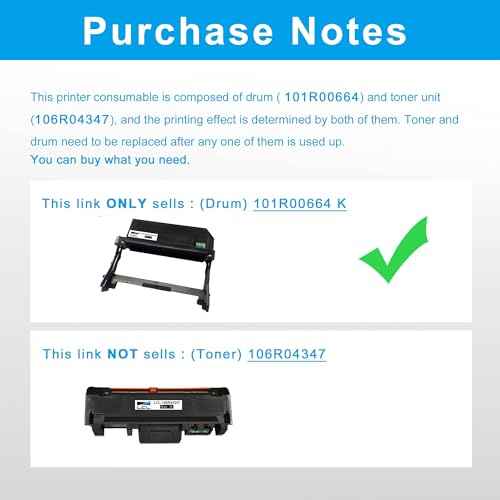 LCL Compatible 101R00664 Drum Unit Replacement for Xerox B205 B210 B215 Drum Cartridge for Xerox B205NI B205MFP B210DNI B215DNI B215MFP Printer (1-Pack Black- 10,000 Pages)