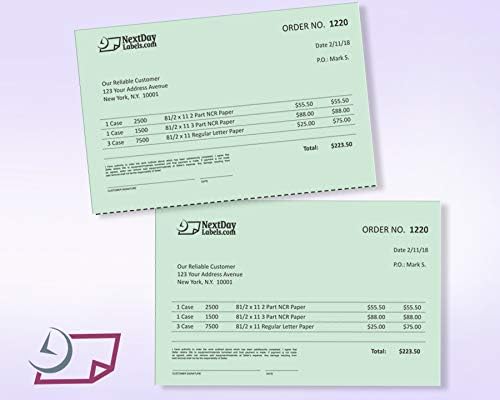 NextDayLabels Perforated Paper - 500 Sheets, 8.5" x 11" in Green with 5.5" Perforation