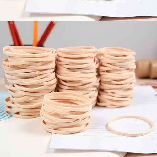 Rubber Bands Size #33 Beige 120pcs Elastic Rubber Bands for Office Supplies