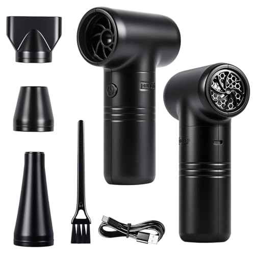 Compressed Air Duster-A Handy Super Power Electric Air Duster with Brushless Motor for Lower Noise and 3-Gear Adjustable Blower, Dust Blower for Computer, Keyboard, House, Outdoor and Car