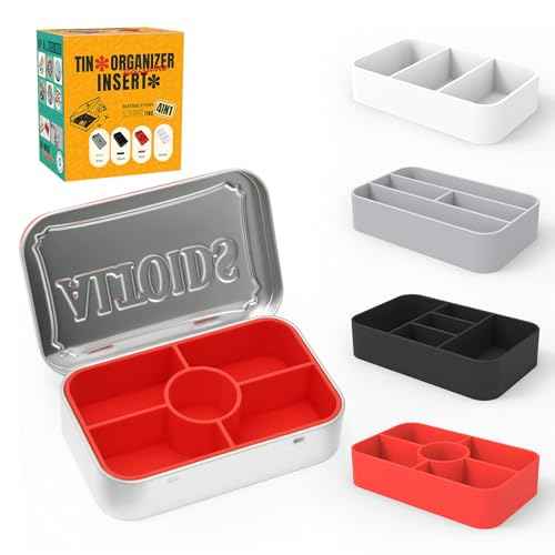 Organizer Inserts Compatible with Altoids 1.76oz Mint Tins for Personal Storage (Random Color)