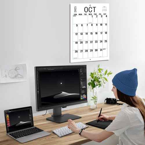 Large Wall Calendar 2025-2026, Big Grid Jumbo Calendar 23 x 15 Inches Runs From Now to Dec 2026, Large Print Wall Calendar Perfect for Planning, Organizing, and Scheduling Your Life