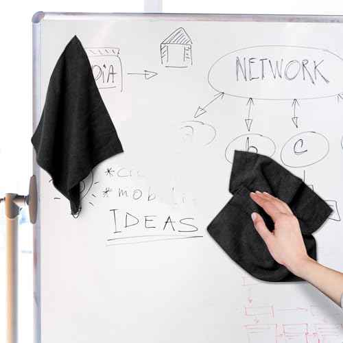Ira Pollitt 8 Pieces Magnetic Cleaning Cloth Dry Erasers Microfiber Dry Erase Erasers Reusable Microfiber Cloth Eraser for White Boards, Multipurpose Cleaning Cloths for Office,School 12 x 12 inch