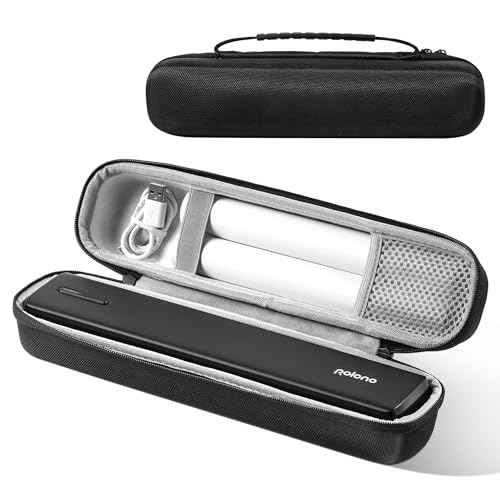 POLONO Carrying Case Compatible with POLONO D810 Portable Printer, Bluetooth Thermal Printer, Carrying Storage Bag for D810 Portable Printer 8.5"x11", USB Cable and Accessories, Case Only, Black