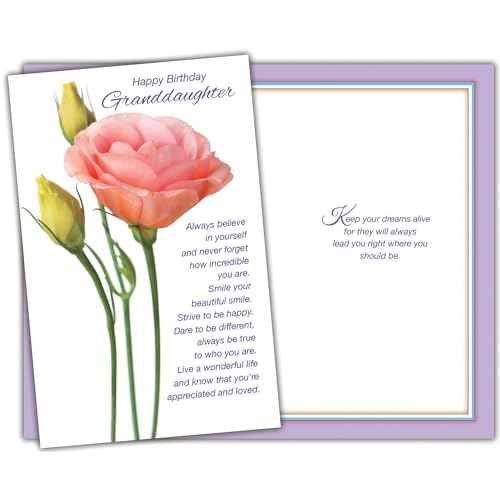Chuck's Card-O-Rama - Granddaughter Birthday Card - Made in USA - Large Card Opens to 10" x 7.75" - 95359