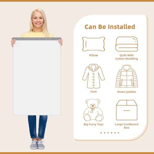 Fuxury Extra Large Poly Mailers 24x36" 25 Pcs,XXL Shipping Bags Bulk for Clothing,Strong Adhesive Packaging Shipping Envelopes,Big Plastic Postal Mailing Bag for Storage Business(White)