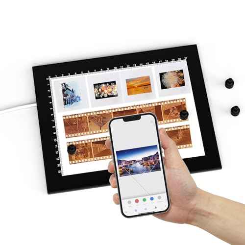 Magnetic Slide Viewer 8¡±x6¡± Light 5600K Ultra-Thin 10 Levels Adjustable Brightness Backlight for Slides and 35mm Film Negative Scanning