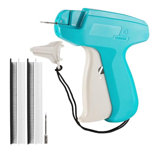 Mini Stitch Gun for Clothes, Tagging Gun & Easy Stitch Hemming Gun for Clothing, Quick Cloth Fixer Tool Kit with 2 Needles, 1500 Black & 1500 White Plastics Fasteners