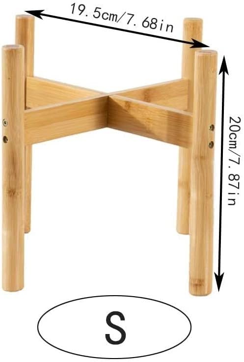 Mid Century Modern Indoor Plant Stand, Wood Flower Pot Holder for Home, Office, Garden, Patio, Lawn, Yard, Restaurant, Cafe (Color : Small)