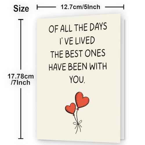 I Love You Card | Happy Birthday or Anniversary Card & Gifts for Women, Men, Wife, Husband, Him, Her, Boyfriend, Girlfriend, Couple, Anyone | Wedding | Valentine Day Gifts