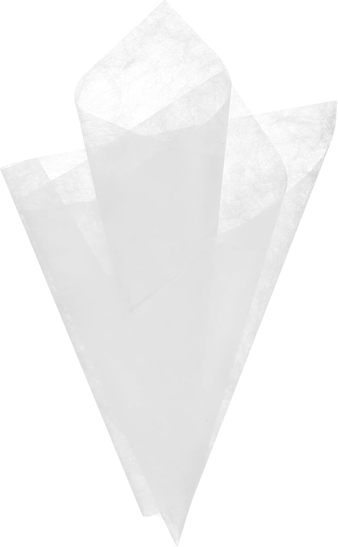 PATIKIL 11.8 inches Tissue Flower Wrapping Paper, 120 Sheets Waterproof Floral Bouquet Wraps Gift Packaging Tissue for Party Birthday Wedding Holiday Decorations Crafts, Milky White