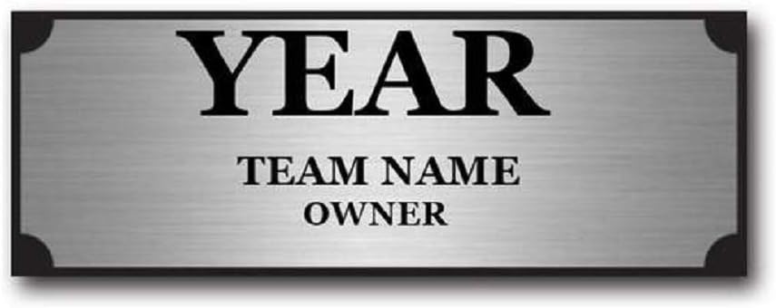 TrophySmack Winner Plate - Customizable Engraved Name Plate for Fantasy Football Champions | Silver or Black