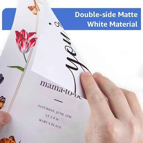 100 Sheets White Cardstock Paper, Cardstock Printer Paper 8.5 x 11, 92lb/250gsm Card Stock, Heavy Thick Printing Papers, Copy Papers for School Office Supply,DIY Card,Art, Tag,Invitation,Construction
