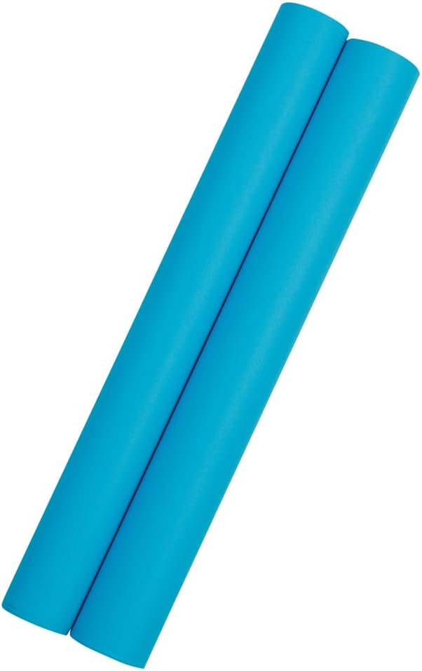 JAM Paper Gift Wrap - Matte Wrapping Paper - 52.6 Sq Ft Total (17 in x 18 Ft Each) - Matte Bright Blue/Peacock Blue - 2 Rolls/Pack