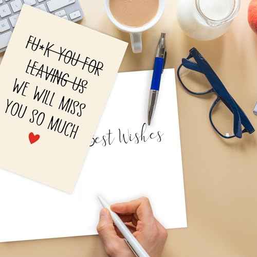 Funny Retirement Card for Men, Coarse Coworker Leaving Card for Colleagues, Farewell Gifts for Boss, Humorous New Job Card for Friends - Leaving Us We Will Miss You So Much