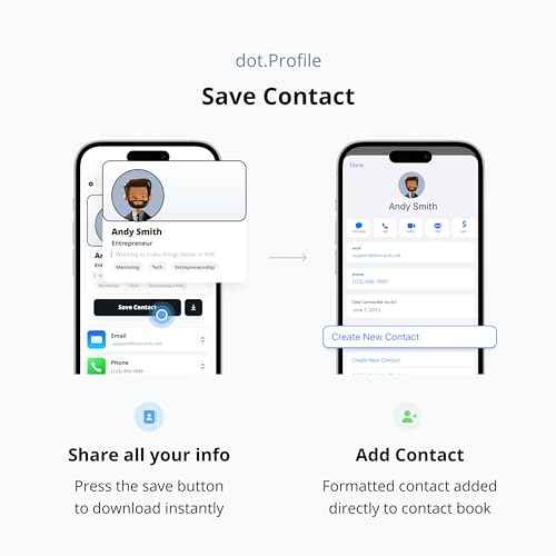 dot. Thin - Digital Business Card - Tap Compatible with iPhone & Android (Black)
