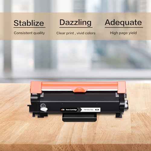 XJI Compatible Toner Cartridges Replacement for Brother TN760 TN-760 TN730 TN-730 High Yield (Black, 2 Pack), for DCP-L2550DW DCPL2550DW HL-L2350DW L2390DW L2395DW MFC-L2710DW MFCL2710DW Printer