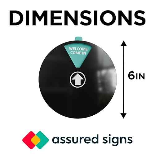 Office Door Signs - Rotating Status Door Sign - Do not Disturb, Out of Office, In a Meeting, Back Soon, Working Remotely, Welcome Come In - Dual Mounted Fit For Door, Wall or Window