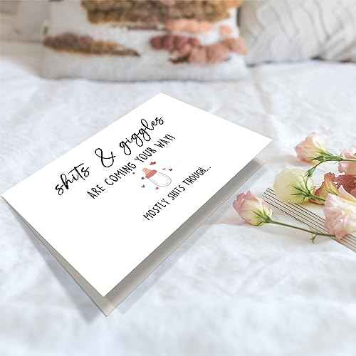 Funny Baby Shower Congrats Card for New Parents, Pregnancy Announcement Gift for Family Friends, Hilarious Newborn Hello Card