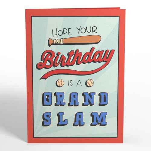 Lovepop Birthday Pop-Up Card for Him - 3D Baseball Greeting Cards for Boys, Men - Grand Slam - 5" x 7" Card - Blank Note Card & Envelope Included