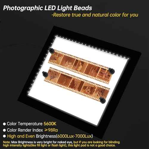 Magnetic Slide Viewer 8¡±x6¡± Light 5600K Ultra-Thin 10 Levels Adjustable Brightness Backlight for Slides and 35mm Film Negative Scanning