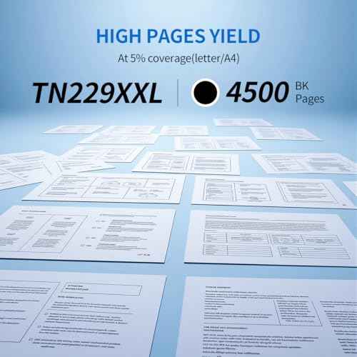 LinkDocs TN229XXL 4,500 Pages Super High Yield Black Compatible Toner Cartridge Replacement for Brother TN229XXL Black Work for Brother HL-L3295CDW HL-L8245CDW MFC-L3780CDW MFC-L8395CDW Printers