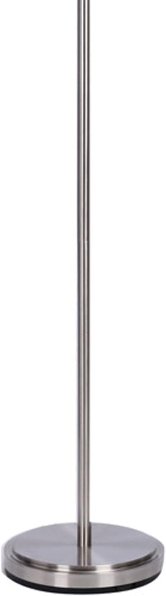 Catalina Lighting Modern 3 Light Floor Lamp with Adjustable Ribbed Glass Shades & Reading Light, 68", Classic Brushed Nickel