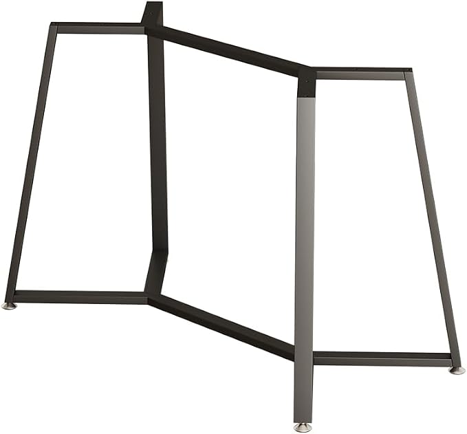 Table Base 28 Inch, Metal Dining Table Legs with Suction Cups, Modern Desk Legs for Glass,Marble,Wood Top,Heavy Duty Furniture Legs for Living Room,Kitchen,Coffee Table,DIY Desk (28H*43W)