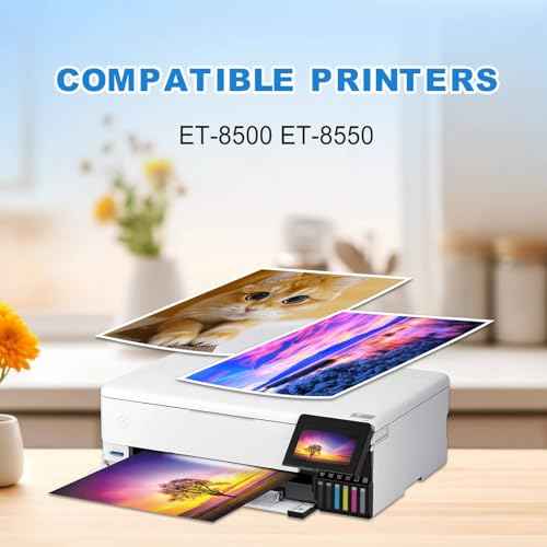 552 Ink Refill Bottles 6-Pack Compatible 552 Ink Bottles T552 Ink Work for ET-8550 ET-8500 ET8550 ET8500 Printers (Black, Photo Black, Cyan, Magenta, Yellow, Gray)