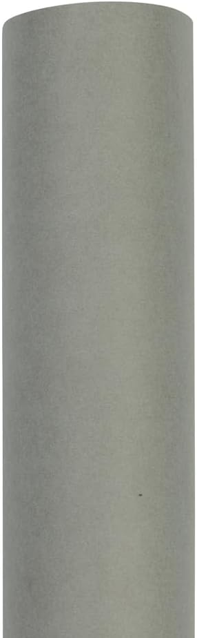 JAM Paper Gift Wrap - Matte Wrapping Paper - 26.3 Sq Ft (17 in x 18 Ft) - Matte Grey - Roll Sold Individually
