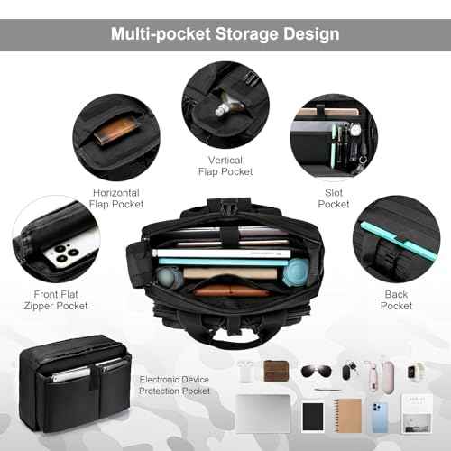 Stypos Tactical Messenger Bag Briefcase for Man Military Laptop Bag 14 Inch/15.6 Inch /17.3 Inch Messenger Shoulder Work Bag