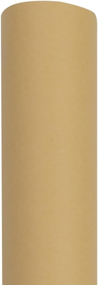 JAM Paper Gift Wrap - Matte Wrapping Paper - 26.3 Sq Ft (17 in x 18 Ft) - Matte Natural Tan/Light Kraft - Roll Sold Individually